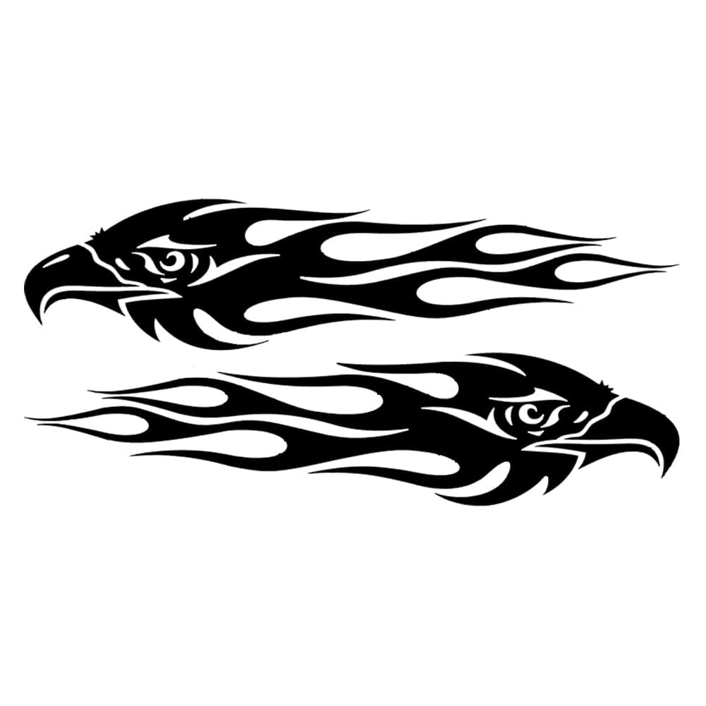 Flame Car Sticker Decal,MoreChioce 2PCS Waterproof Racing Sports Self-Adhesive Side Strip Decal Vinyl Car Side Door Skirts Decal Decoration for Truck Off-Road Vehicles,Black