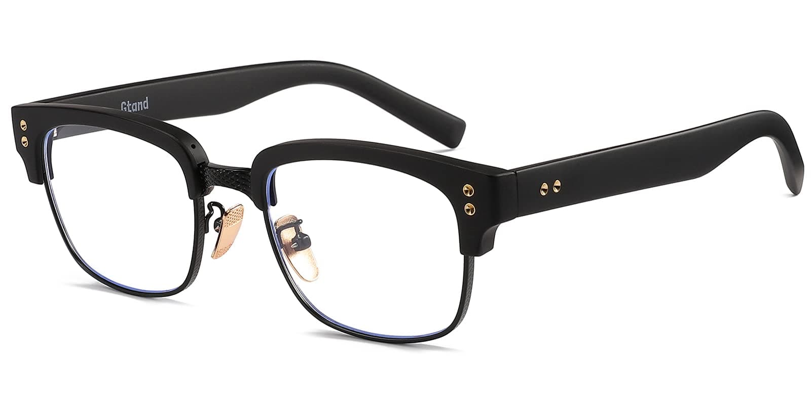 Vintage Retro Rectangle TR90 Frame Sunglasses For Men Women Fashion Semi-Rimless Metal Sun Glasses Eyewear