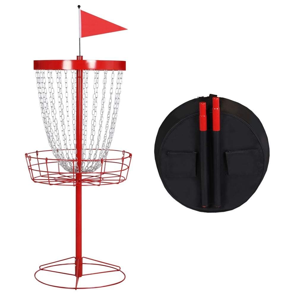 Yaheetech Pro Disc Golf Basket Target 24 Chain Portable Disc Golf Practice Basket Target Set