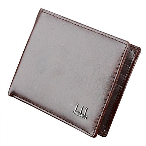 Aelove Mens Synthetic Leather Wallet Money Pockets Credit/ID Cards Holder Purse 2 Colors Wallets