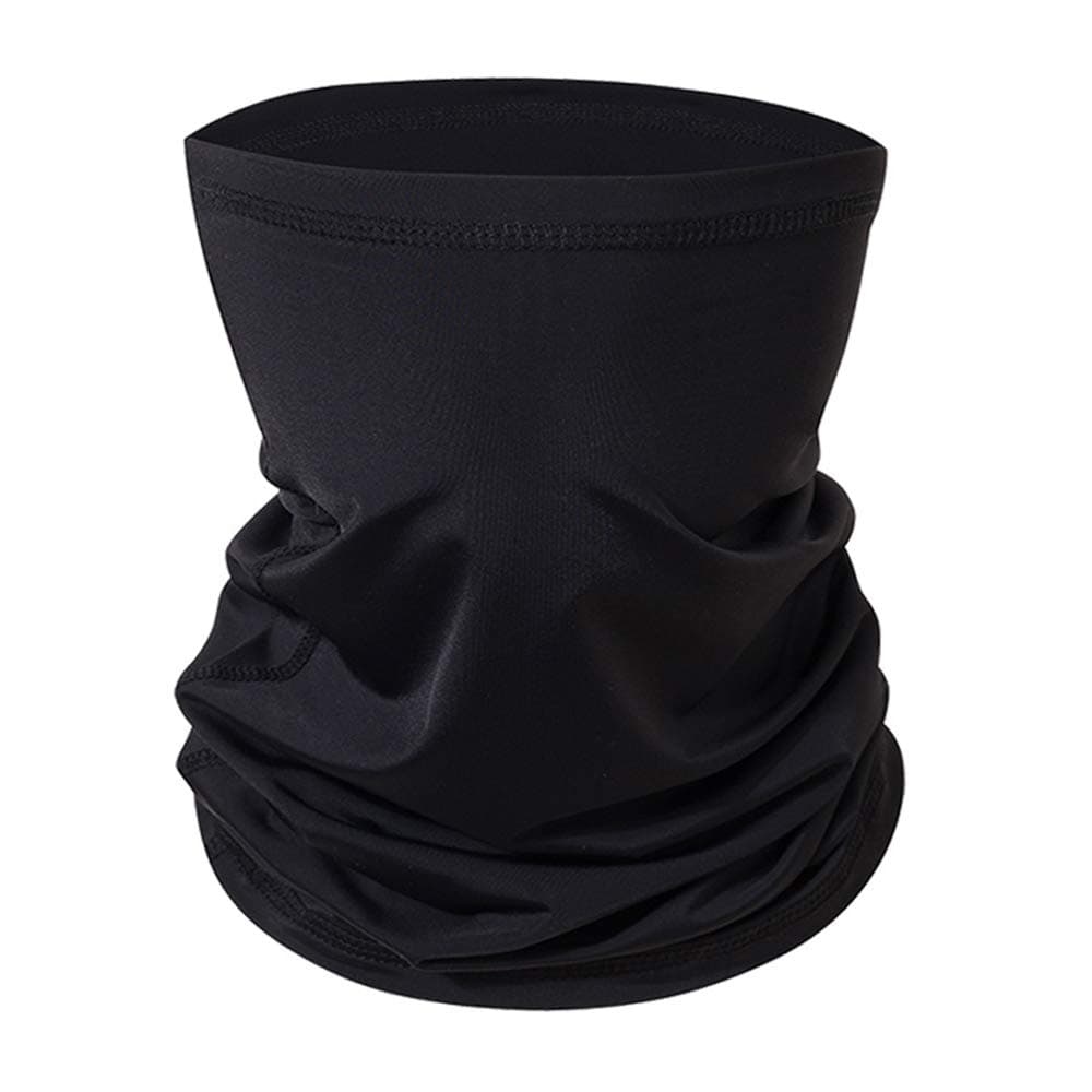 Headwear Headband Face Mask Bandanas High Elastic Sports Scarf Multifunctional Sun Protection Balaclavas (Black)
