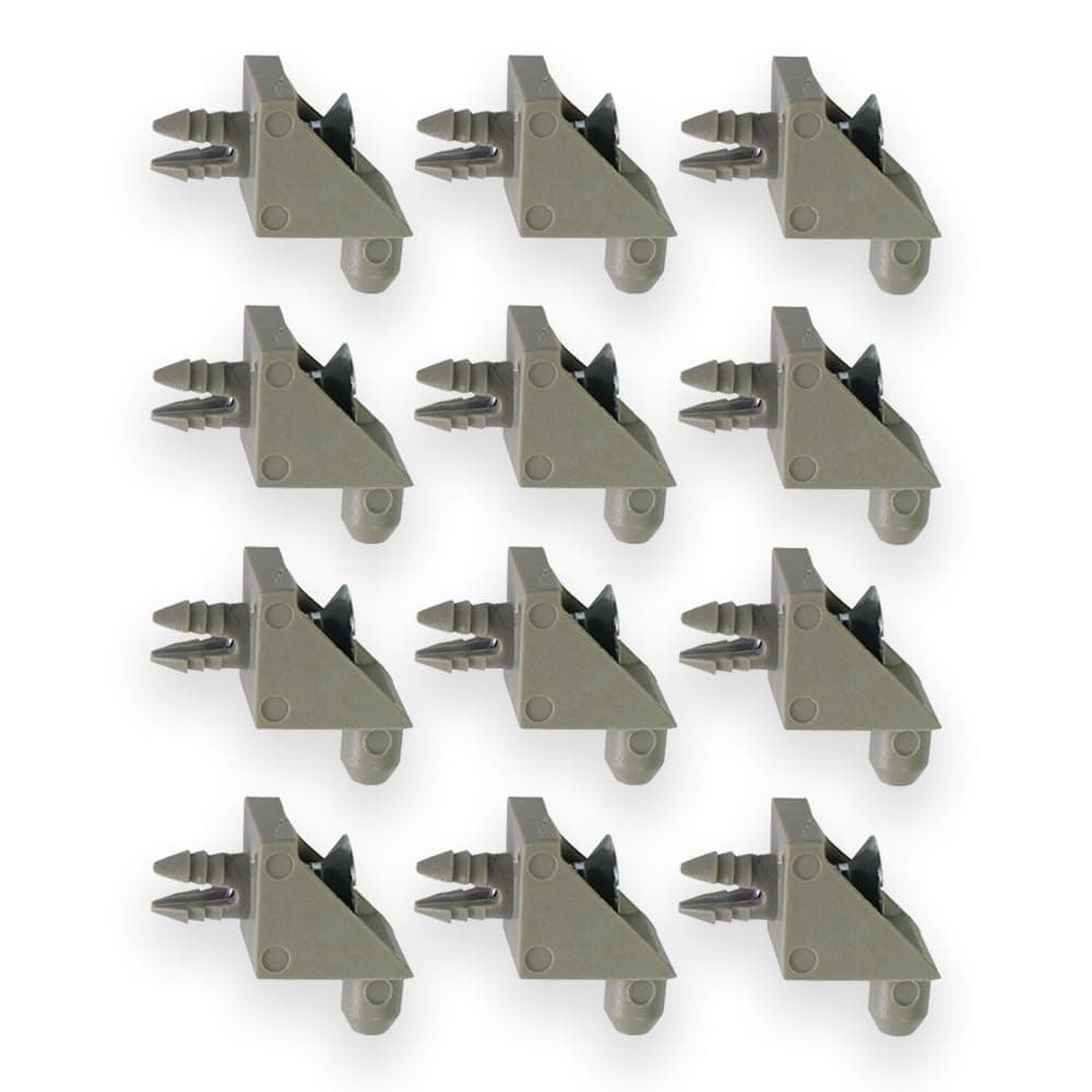 Replacement Shelf Support Suitable for IKEA PAX BILLY KOMPLEMENT Compatible with Bracket Wardrobe Holder Shelves (Grey, Pack of 12)
