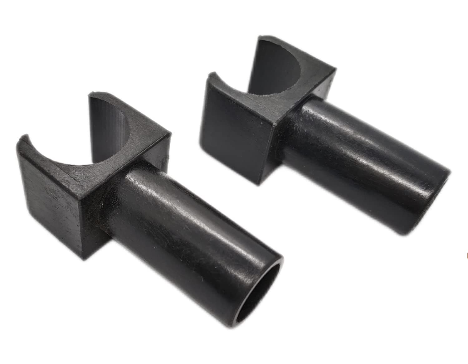 Aluminum Wheelchair Seat Rail Guide,Aluminum Standard wheelschairs and Transport Chairs Common Parts,Replacement Parts seat Rail guide-17.6mm Diameter(1Pair,Black)