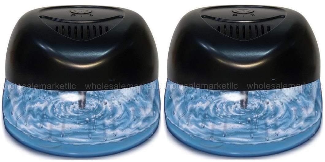 Bluonics Fresh Aire 2-Pack Water Air Washer, Air Revitalizer & Freshener with 4 Fragrance Bottles, 7-Color LED Night Light & White Noise Feature