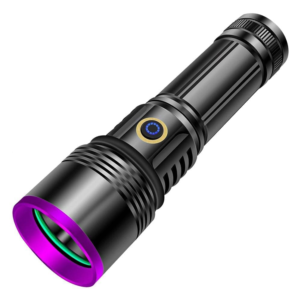 30W 365nm UV Torch Light USB Rechargeable Black light Torches High Power UV LIGHT for Resin Curing,Pet Urine Detection,Bed Bugs,Ringworm,Minerals,Blood Tracking,Scorpion,Rockhounding,A/C Leak Detect