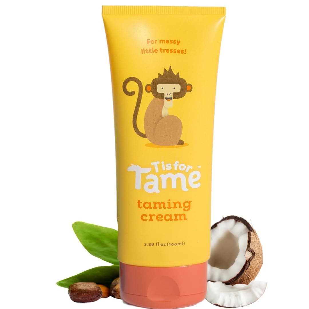 T is for Tame Cream - Taming Hair Cream With Natural Ingredients for Children. To Lightly Manage Flyaway, Frizzy, Static Hair Without Leaving Sticky or Oily Residue. Suitable For All Hair Types. 100mL