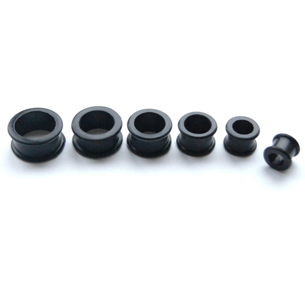 Ear Stretcher ShopFlexi Silicone Black Flesh Tunnel Choose Your Size! Soft Flexible Ear Stretching 10MM