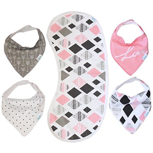 Bandana Bib - Best Baby Bandana Drool Bibs for Girls - Premium Burpy Bib and Drool Cloth Made by Moms for Moms