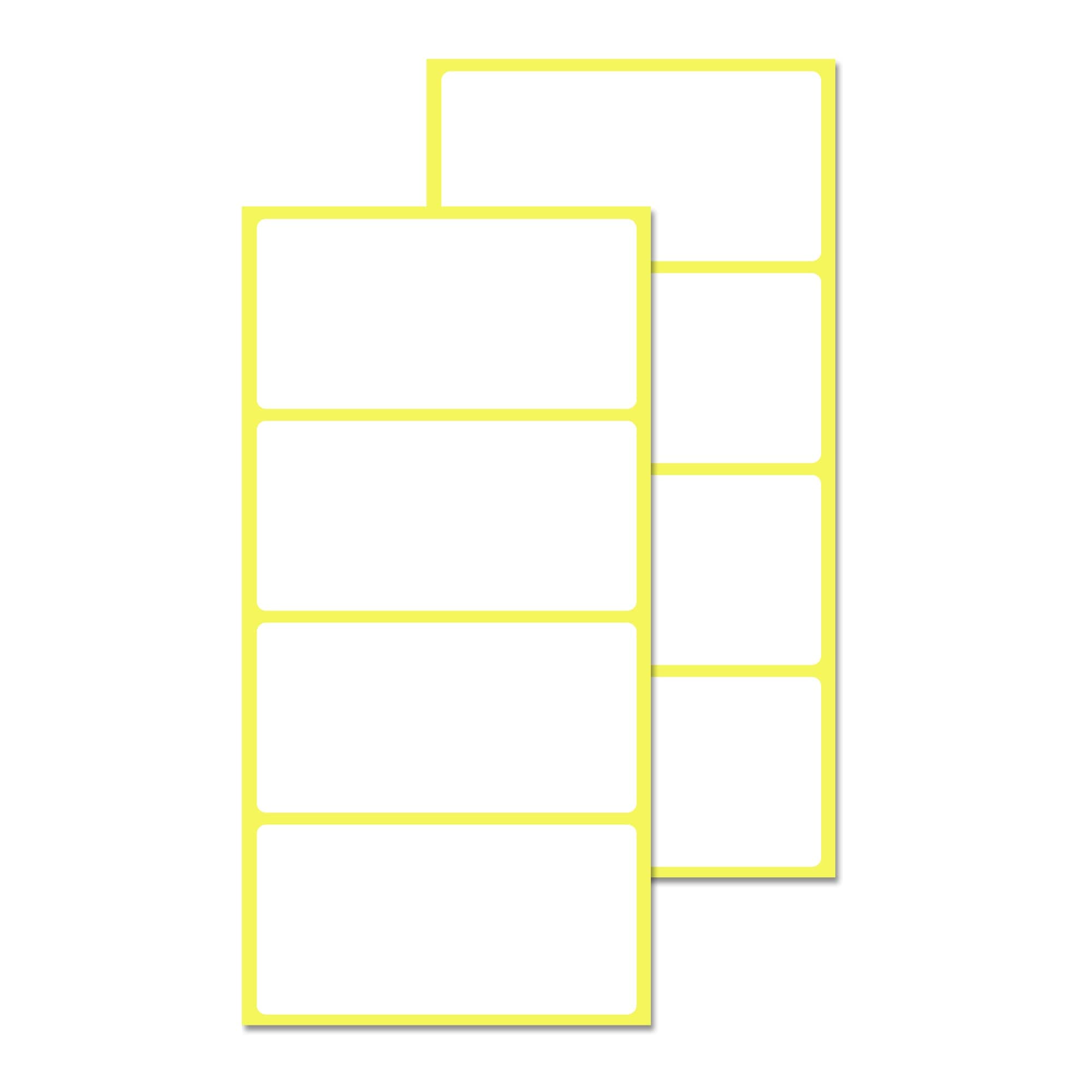 80 x 40 mm, 100 Pack, White Sticky Labels Stickers