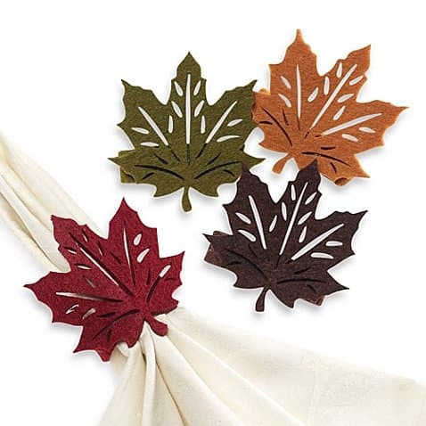 Fall Leaf Napkin Rings (Set of 8)