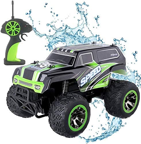 SZJJX Remote Control Cars Rock Off-Road Waterproof Vehicle Crawler Truck 2.4Ghz 2WD High Speed RC Cars 1:18 (Green)