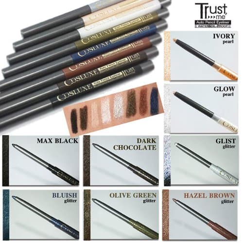 COSLUXE 18 Hours Long Lasting Water Proof Pencil Eyeliner - BLACK