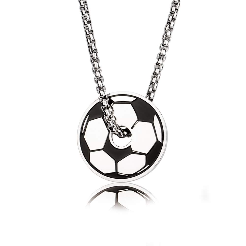 Sports Necklace by Pendant. with an Inspiring Philippians 4:13 on The Back.Bible Verse on Back. Available in Baseball, Football, and Dumbbell Gym Sports