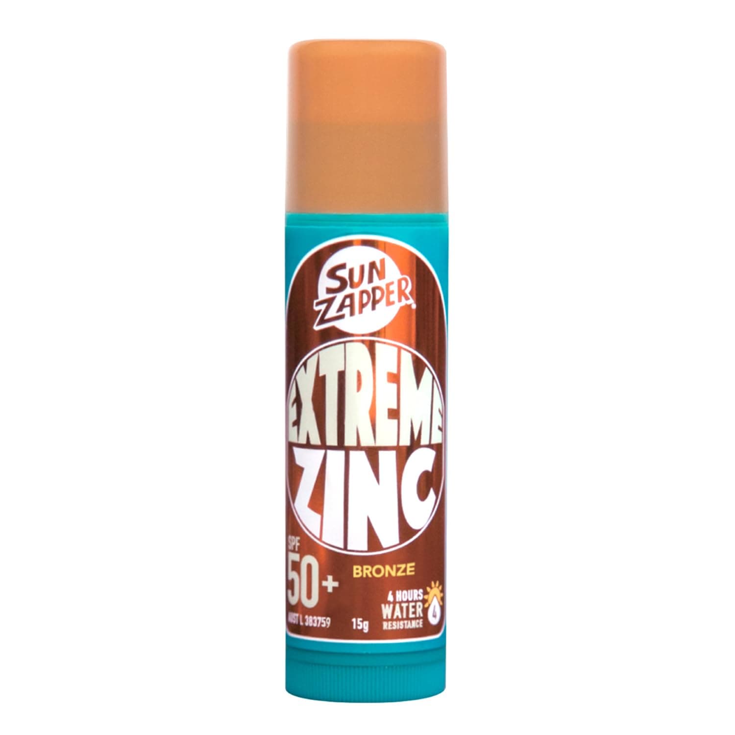 Sun Zapper (Bronze) Extreme Zinc Stick - Bronze/Darker Skin Tone Mineral Sunscreen Stick SPF50+ UVA/UVB+ Unbeatable Sun Protection Sunblock, Sun Cream Made in Australia