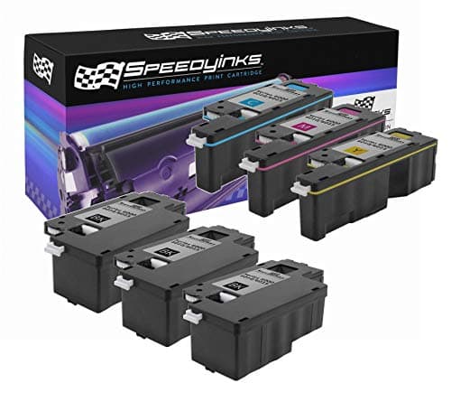 Speedyinks Toner Cartridge Replacement for Xerox Phaser 6010 & WorkCentre 6015 (3 Black, 1 Cyan, 1 Magenta, 1 Yellow, 6-Pack)