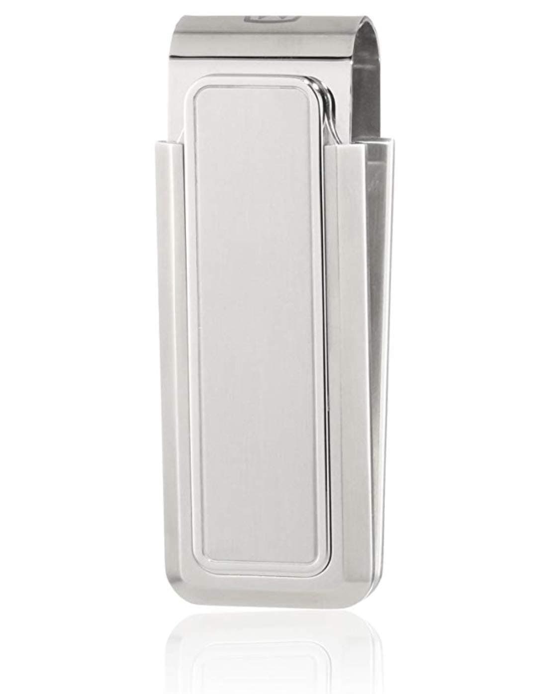 Stainless Steel Brushed Polished Stainless Money Clip (SS-BSS-BRPB)