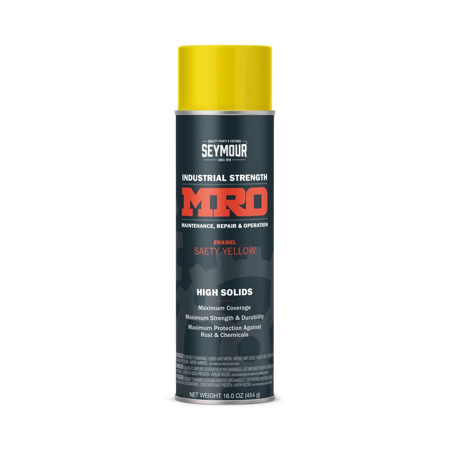 SEYMOUR 620-1419 Industrial MRO High Solids Spray Paint, Safety Yellow