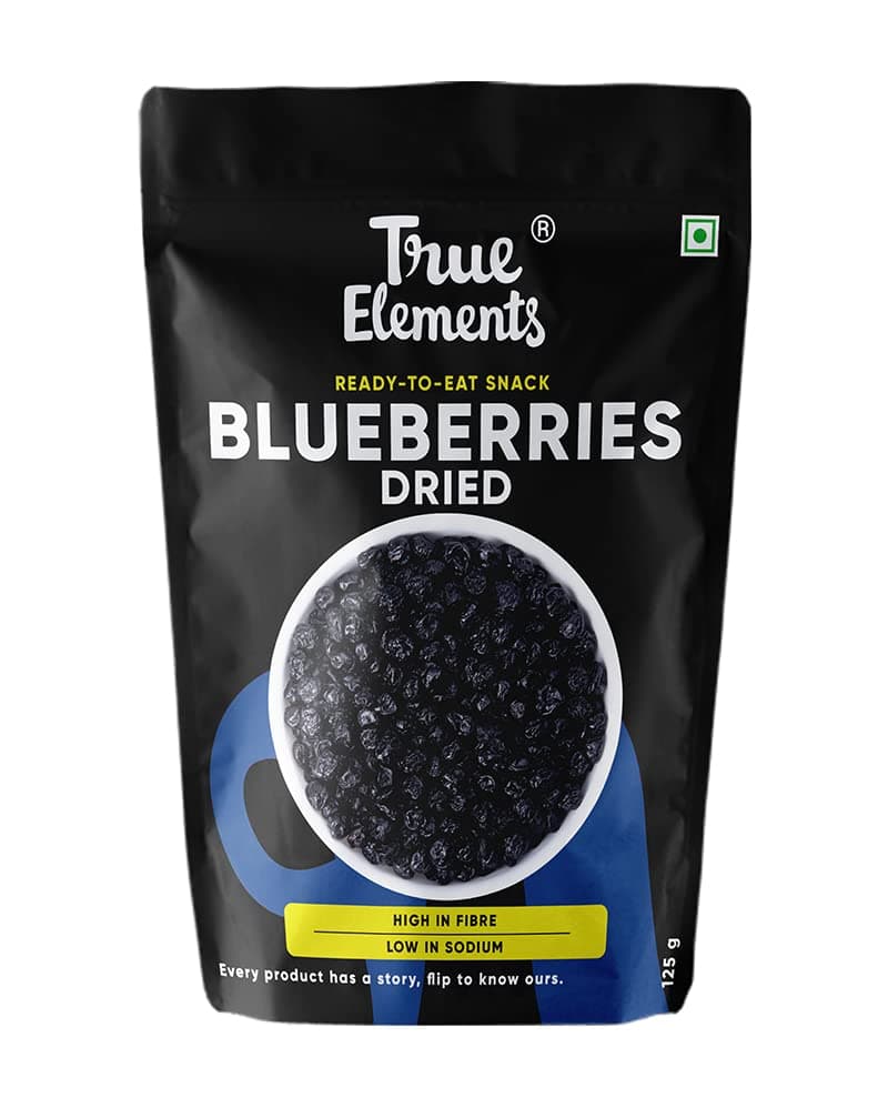 True Elements Dried Blueberries, 125g
