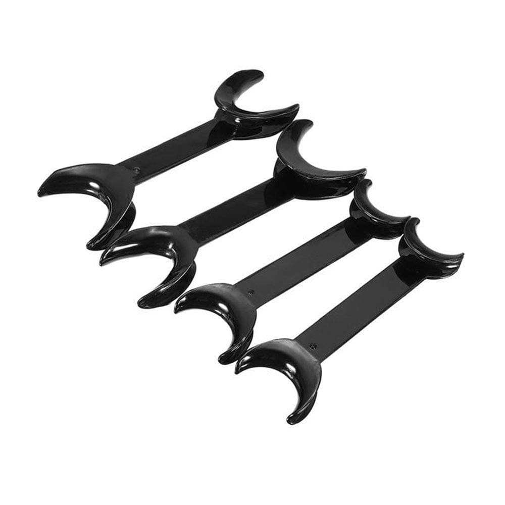 Christzo 4PCS Double Head Lip Retractor Intraoral Black Cheek Lip Retractor Dental Mouths Openers