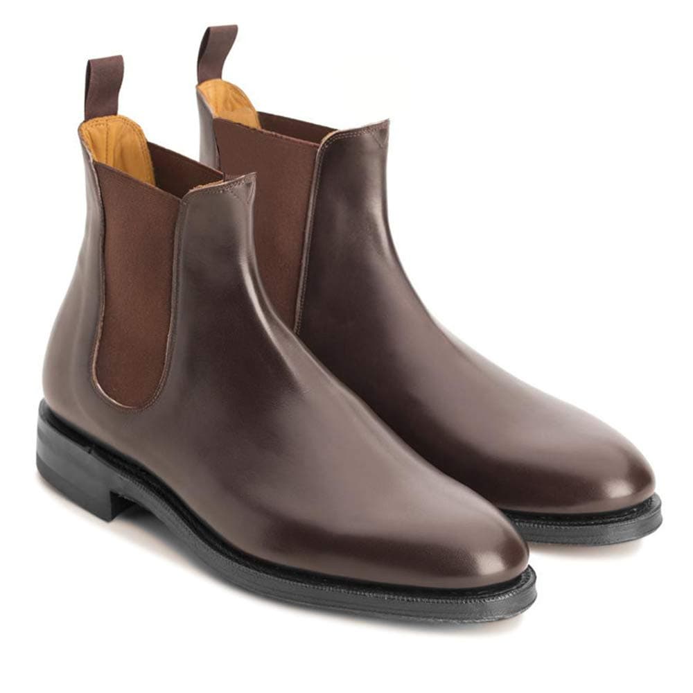Roma ValoreBrown Leather Walsall Slip On Chelsea Boots for Men