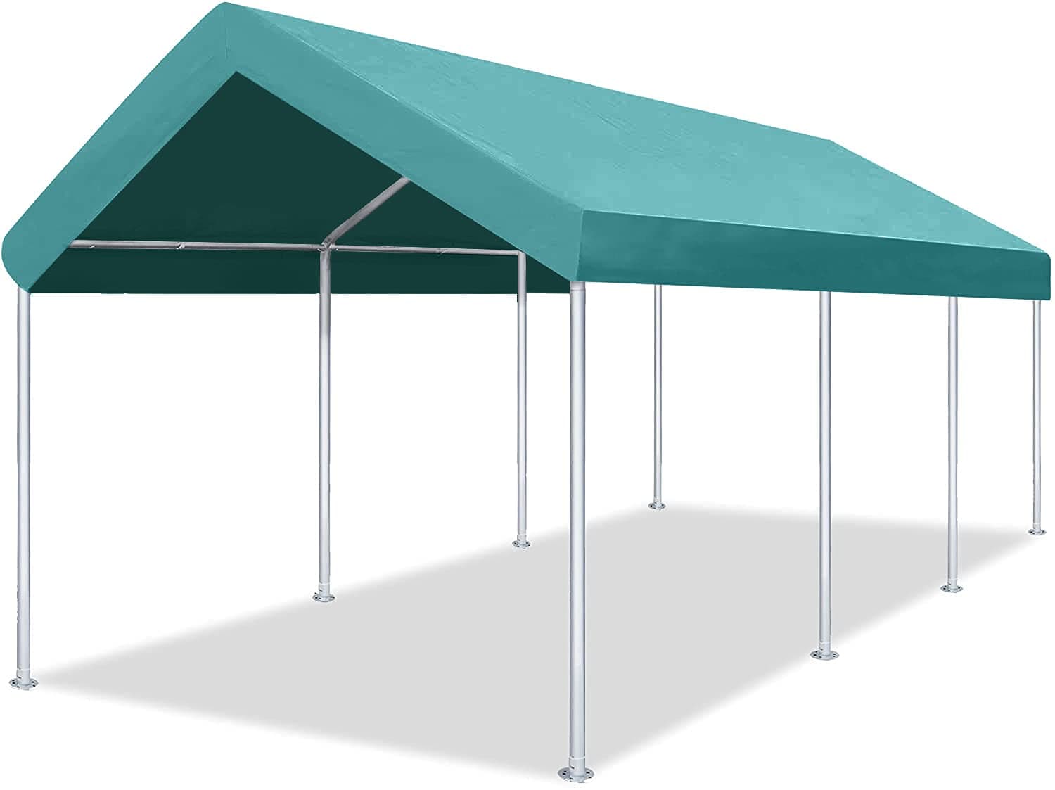 ASTEROUTDOOR 12x20 Feet Heavy Duty Carport Portable Garage Car Canopy Boat Shelter Tent for Party, Wedding, Garden Storage Shed 8 Legs, Green