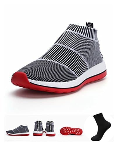 Brand Shoes Fly Weave Professional Men Women Indoor Court Shoes for Football Basketball table tennis billiards gymnastics aerobics fitness (Men 10.0 D(M) US, Grey)