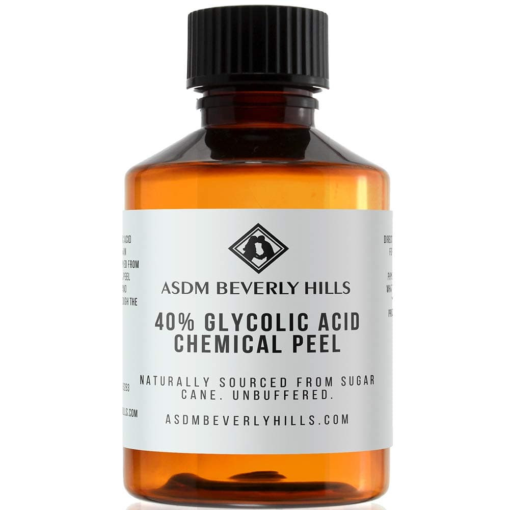 ASDM Beverly Hills Medical Grade Glycolic Acid Peel 40% 2ounce 60 millilite rPRO Strength AHA Chemical Peel Treatment, Alpha Hydroxy for Acne Scars,Wrinkles, Blackheads,Pores, Discoloration, Aging Skin