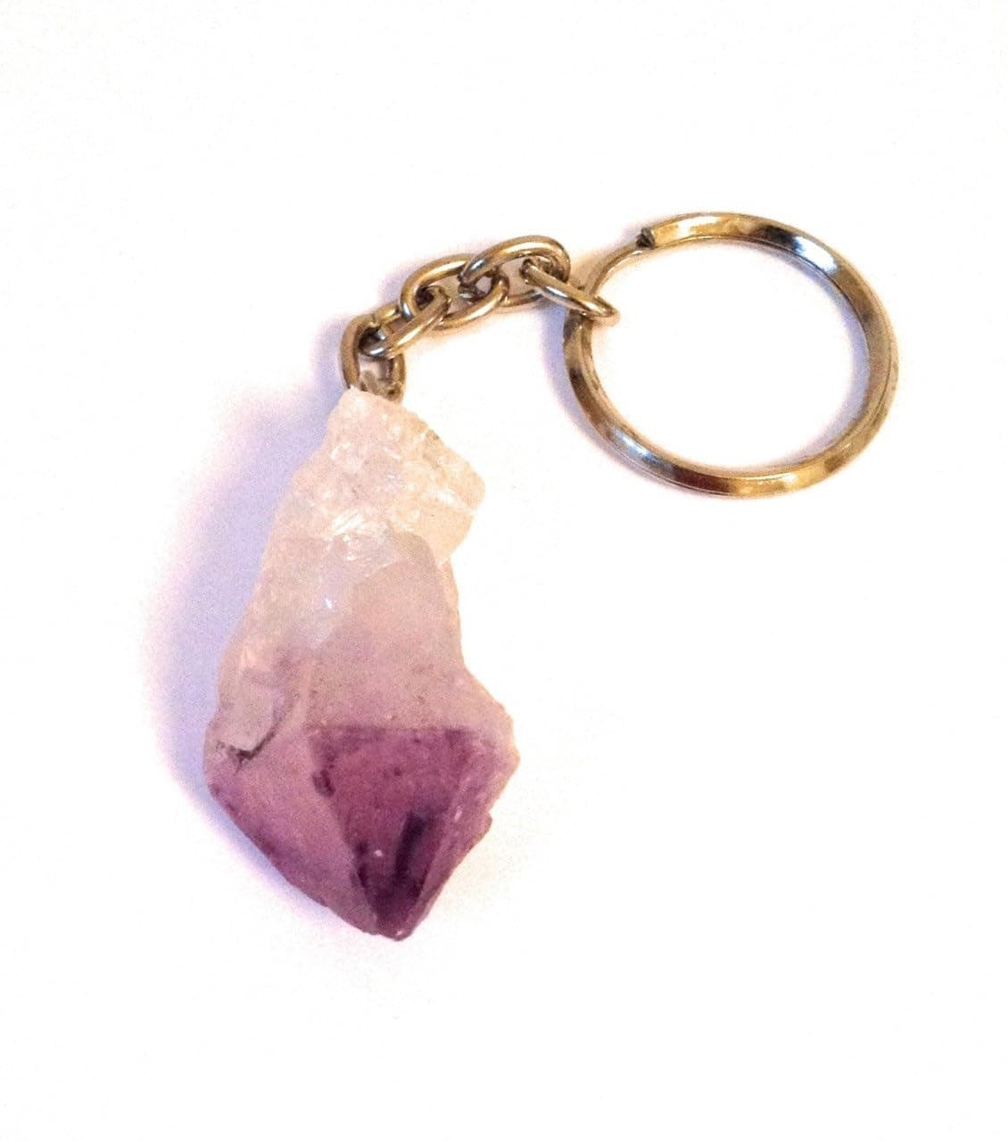 Wild TherapiesNatural Amethyst Keyring - Healing Stone - Healing of Body, Mind & Soul, Meditation, Relieves Stress - Amethyst Stone Keyring
