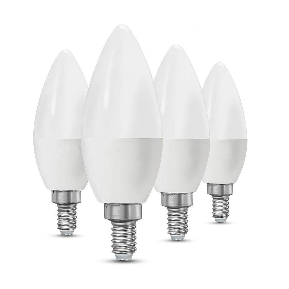 LED Candelabra Light Bulbs E14 7W, Equivalent 60 Watt Light Bulbs,Candelabra Led E14 Instermediate Base,430 Lumens LED Not Dimmable (Warm White 2700K) 4 Pack