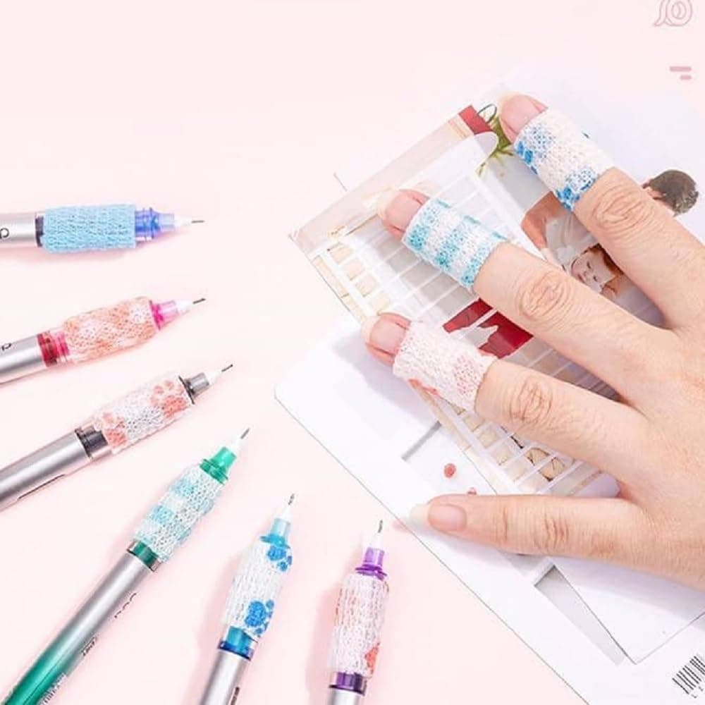 COFIEX Cute Self Adhesive Bandage Tape for Finger Wrap - Non-Woven Finger Guard Protection Tape for Students, Sports, Wrist, Ankle - Self-Adhesive Finger Bandage Tape(Pack of 1,Multicolor)