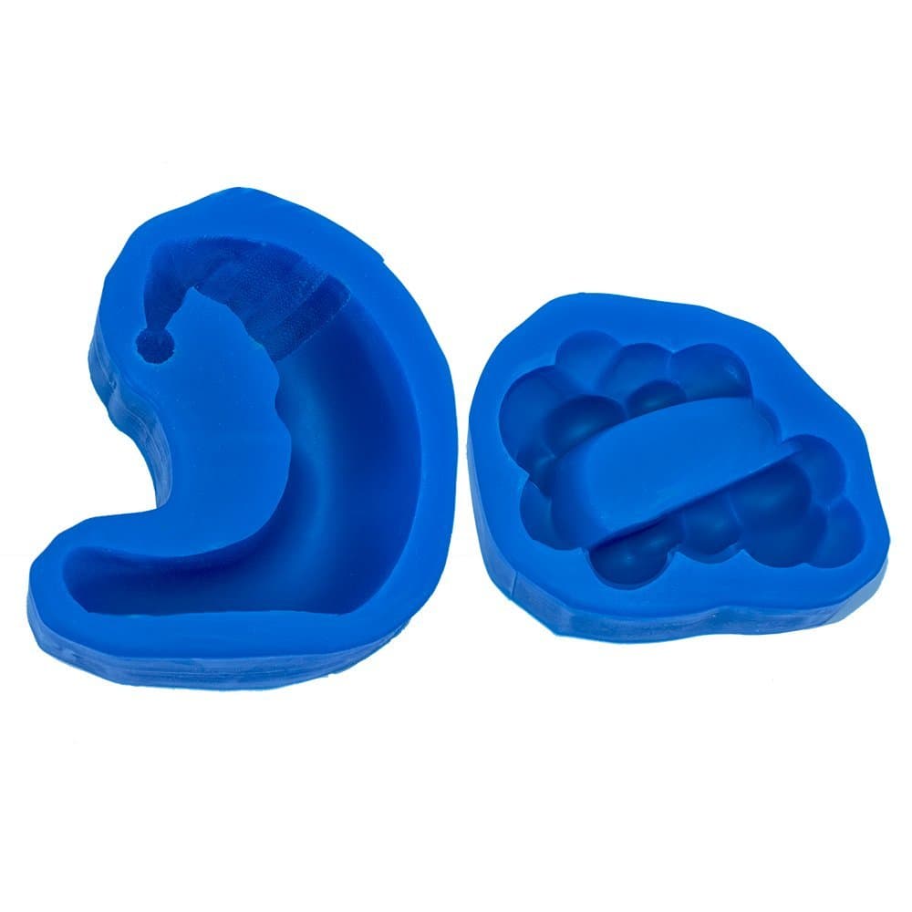 First Impression Molds Moon and Cloud Topper Silicone Cake Decorating Mold Set, Small, Blue