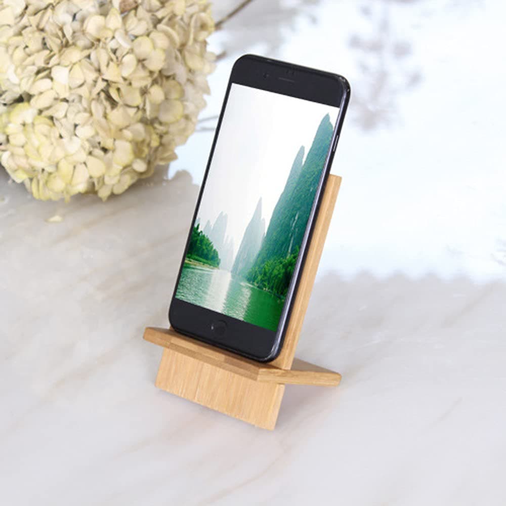 LINGWEI Bamboo Cell Phones Stand Desktop,Mobile Phone Holder And Smartphone Support Tablet Stand for mobile phone/tablet.
