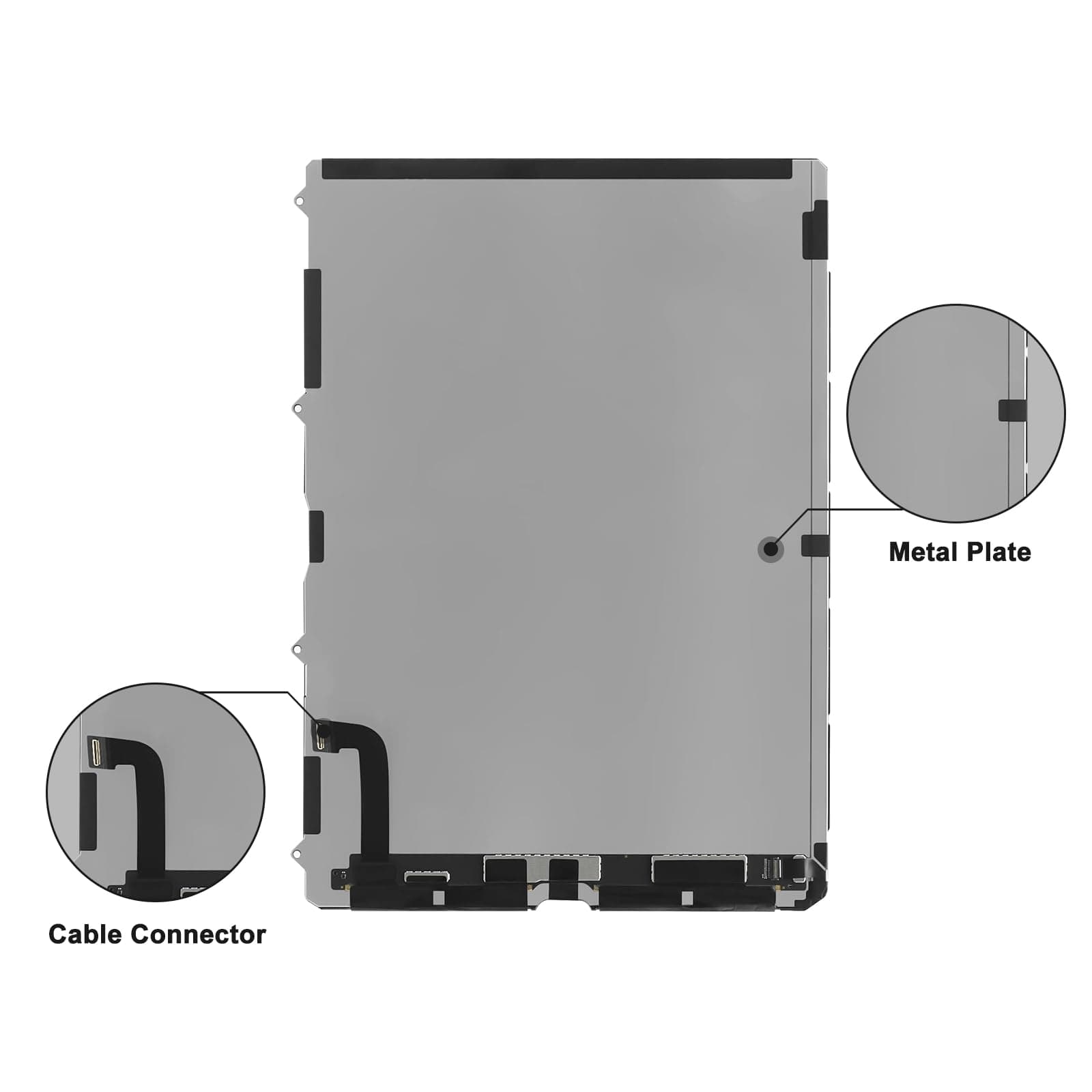 NB+ LCD Replacement For iPad 10 Compatible with Apple iPad 2022 10.9" 10th Generation LCD Display Unit Front Panel Black No Touch Screen Model A2696 A2757 A2777 with Tools