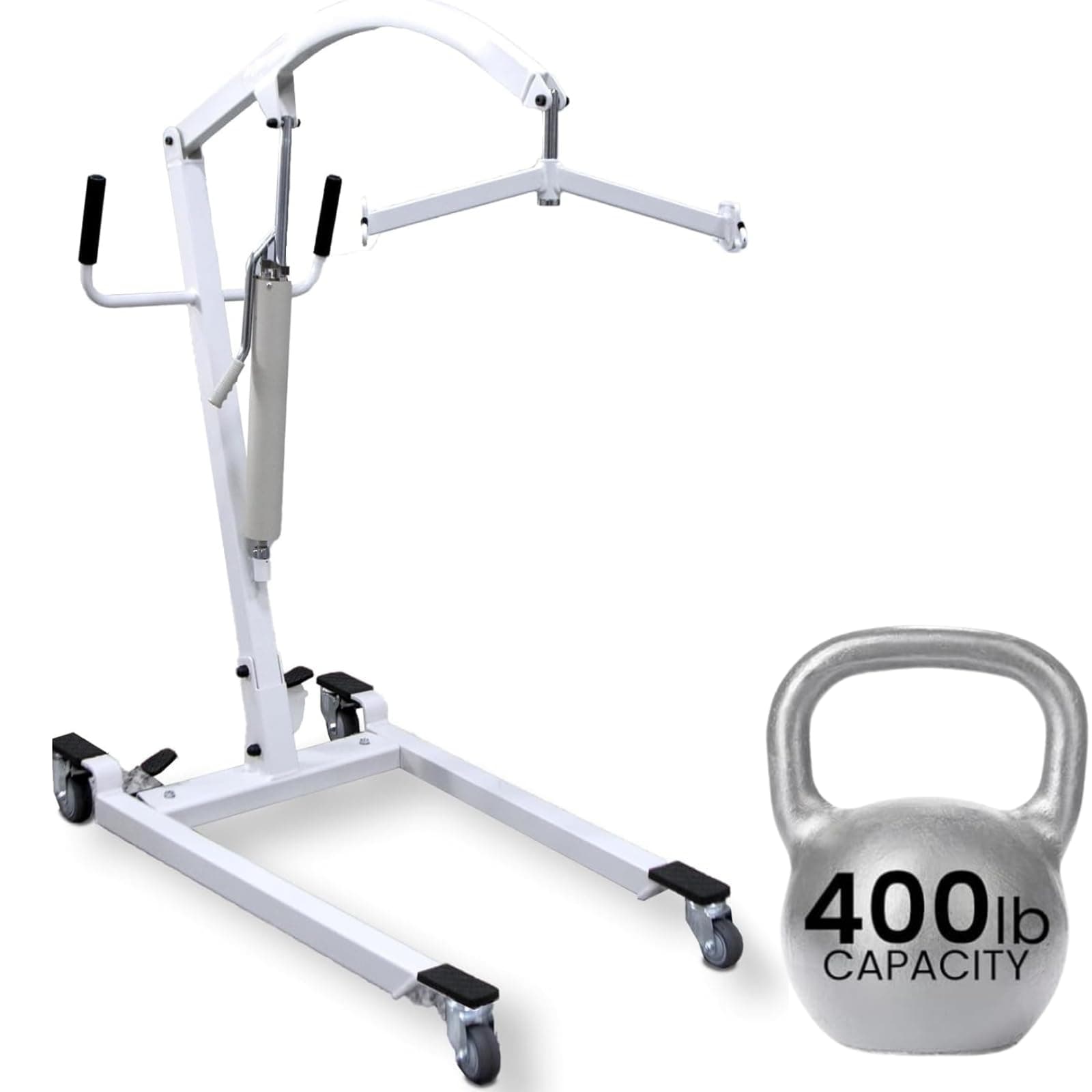 Hydraulic Patient Lift for Home Use - Portable, Medical Patient Transfer Lift System - Sit to Stand Lift Assist for Elderly - Floor & Fall Elderly Lift - for Car, Wheelchair, Chair & Bed Transfer