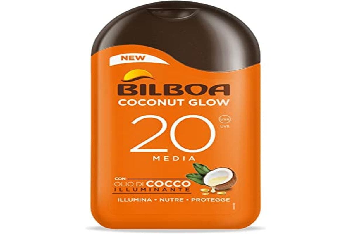 Coconut Glow SPF 20 Sun Cream with Coconut Oil and Vitamin E, Light on Skin, Waterproof Sun Protection, 200 ml