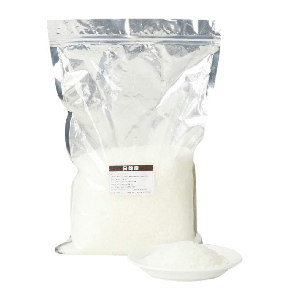 【𝐄𝐚𝐬𝐭𝐞𝐫 𝐏𝐫𝐨𝐦𝐨𝐭𝐢𝐨𝐧】 Paraffin Wax, Skate Wax Beewax Wood Polish Bee Wax Candle Wax, Wax For Candle Making Lip Balm for Diy Lipstick(White beeswax 1000g/bag)