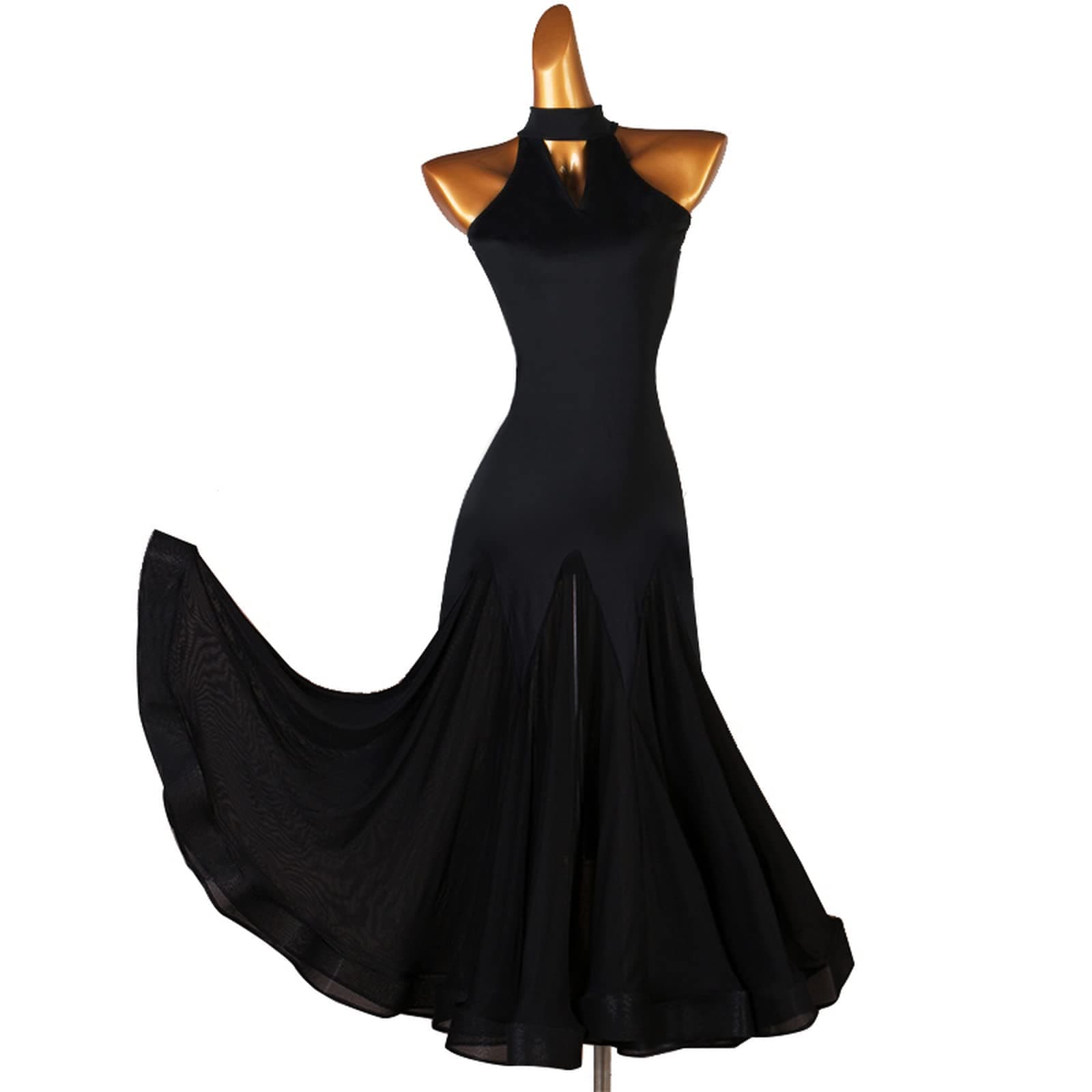 Ballroom Dance Dresses for Women Modern Waltz Tango Dress Long Sleeve Competition Performance Dance Dress