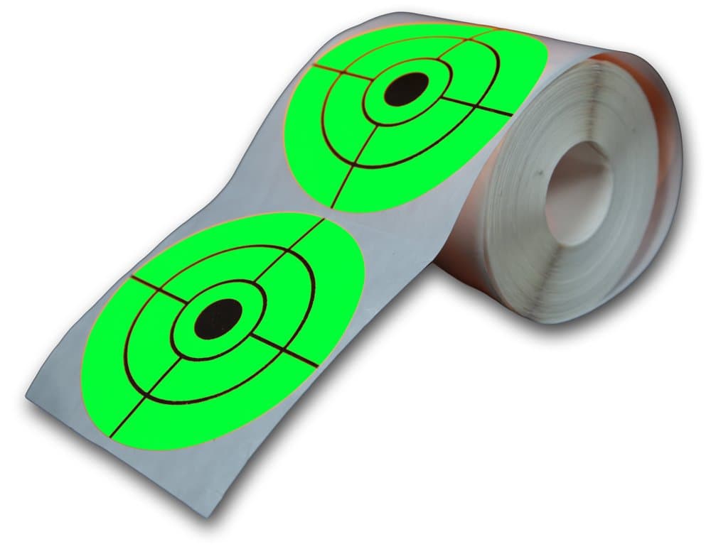 250 Target Roll - Florescent 3" Inch Adhesive Shooting Target Stickers