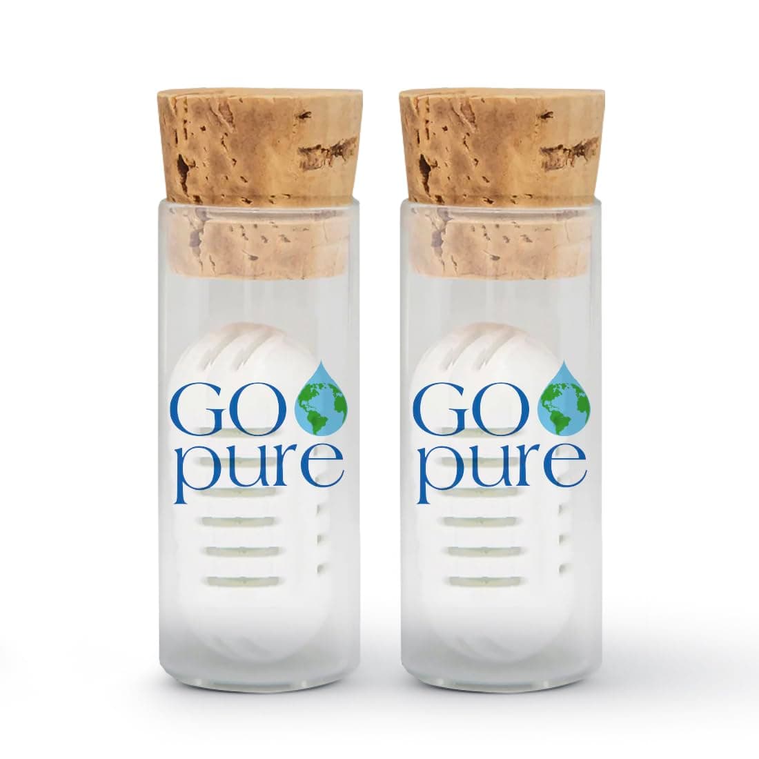 PURIBLOC GOpure Water Purifier, Portable Water Filter, Pod Water Filter System, Ideal for Camping, Backpacking, Running Water Bottle, and More, Pack of 2