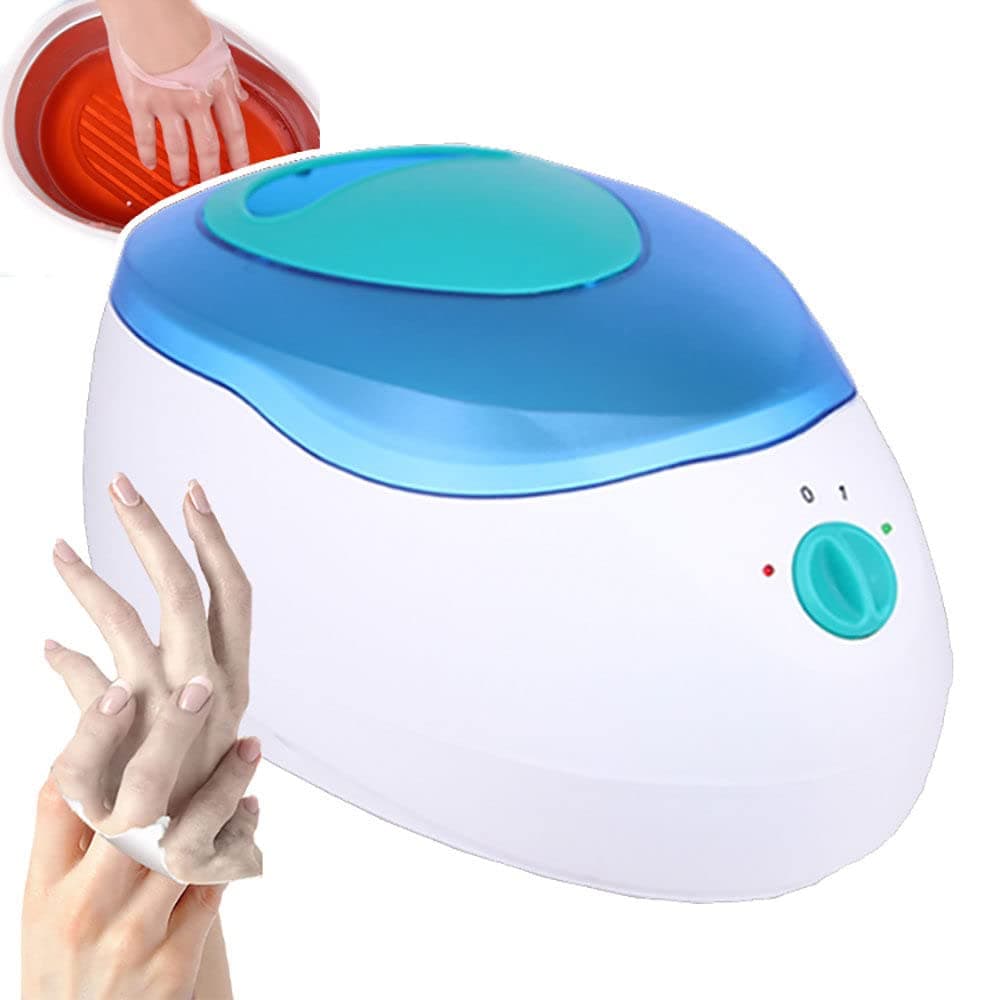 Paraffin Wax Bath Machine, 200W Paraffin Baths 3L for Hand and Feet, with Heat Shield, Cares for Rough Dry or Stressed Skin, Encourages Blood Flow, For Home Use Beauty Salon,Blue