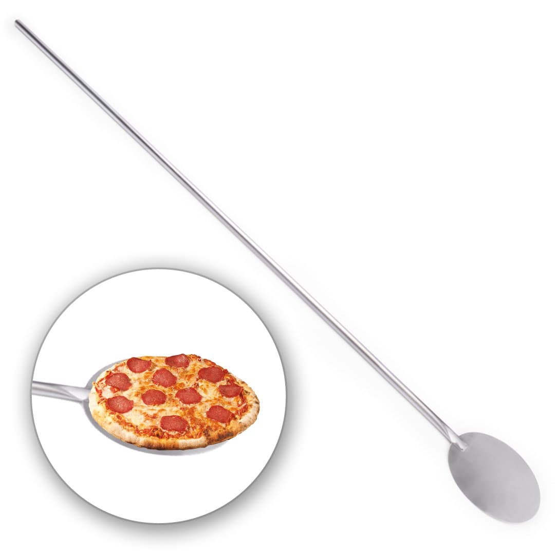 Pizza Server 170 cm Made of Stainless Steel With Round Blade Diameter 20 cm PROFI Pizza Peel Pizza Spatula Grey