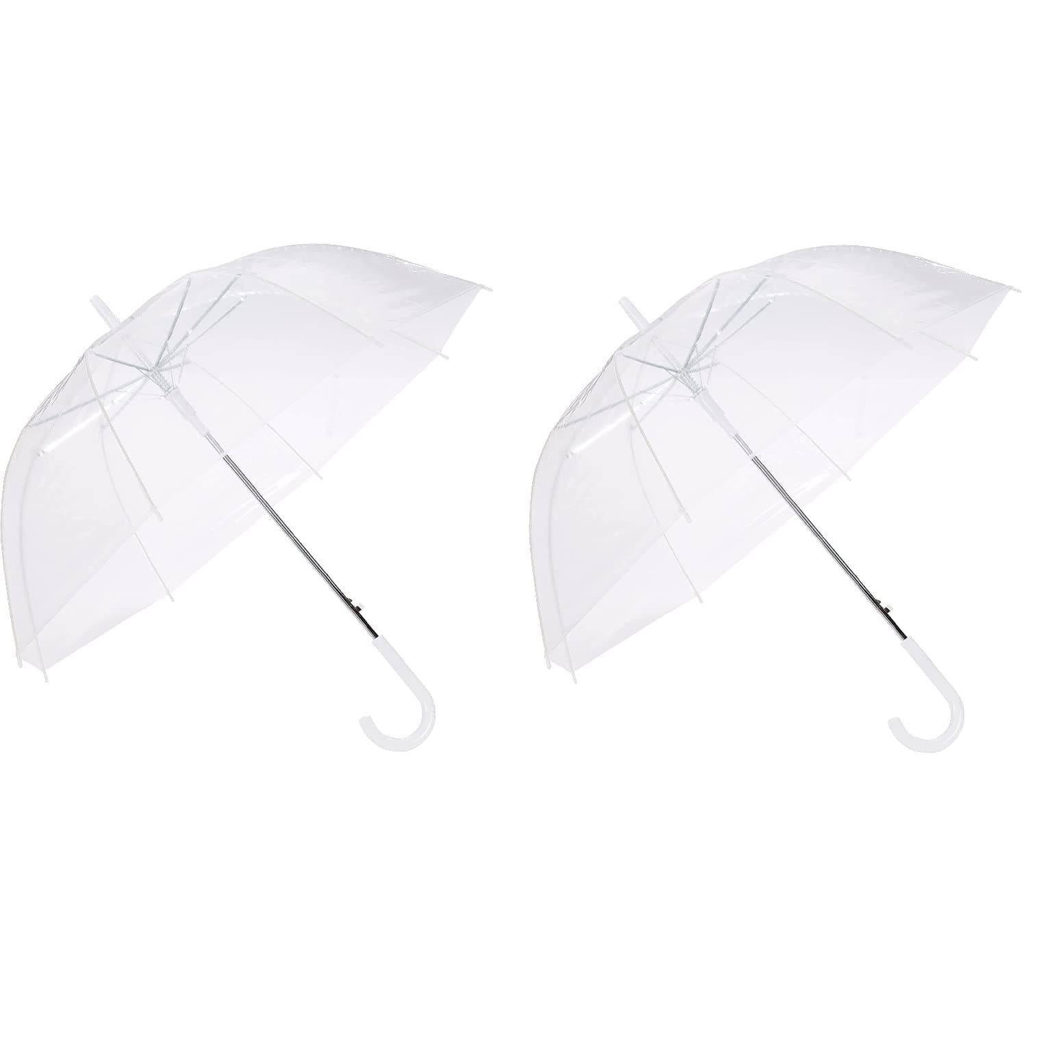 Home Supplies DirectClear Dome Canopy Bubble Umbrella Stick See Through Transparent Unisex White Wedding Brolly