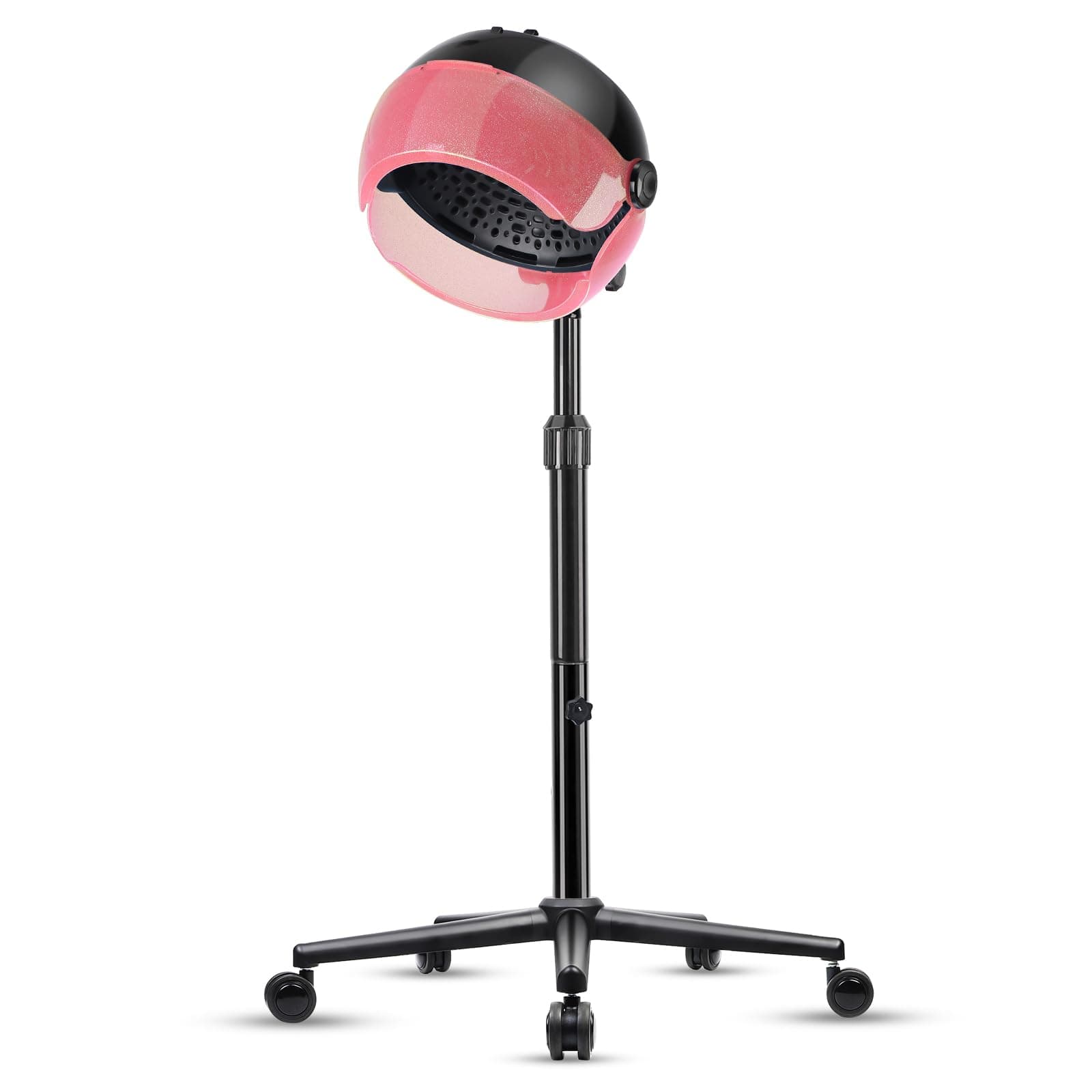 Hooded Hair Dryer, Professional Standing Hair Dryer with Time Settings, Touch Controls and 3 Temperature Modes, Sit Under Hair Dryer Bonnet, Height Adjustable Ionic Hooded Dryer for Home or Salon Use