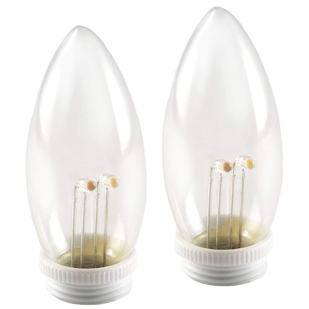 Celestial Lights Ultra Bright, Battery Operated LED Window Candle Replacement Bulbs, for White Candlesticks (2 Bulbs/Pack)