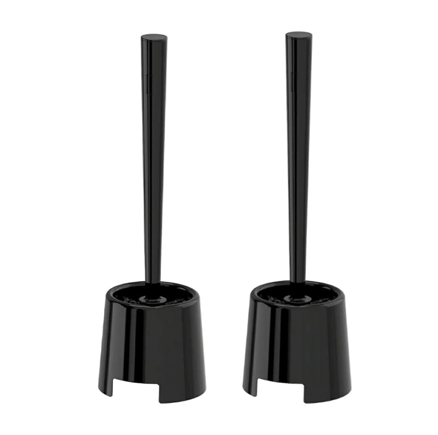 Ikea Pulmen Toilet Brush with Holder, Black (Pack of 2)