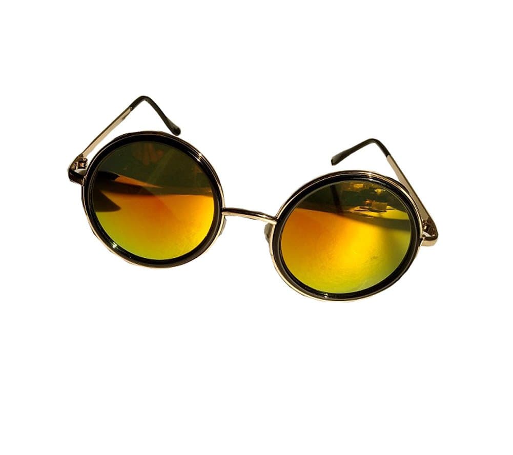 Alucard Cosplay Glasses Vintage Steampunk Mirror Sunglasses Orange