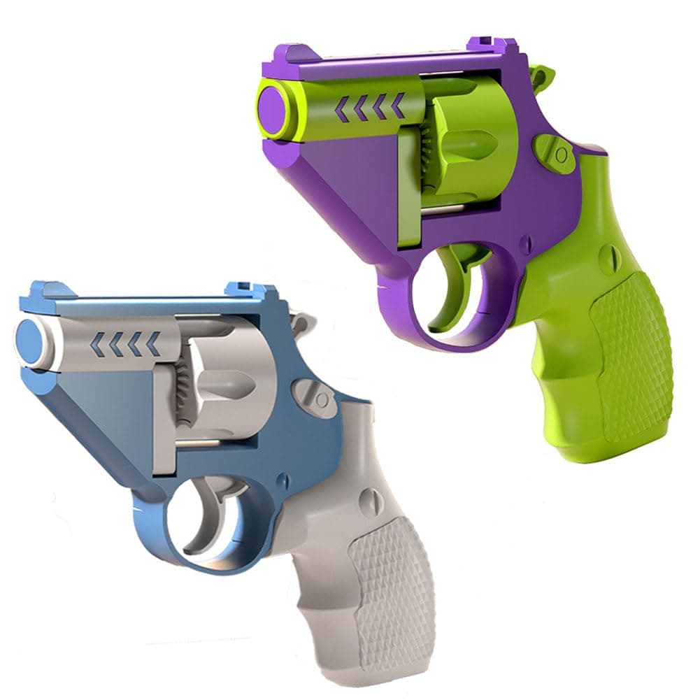 vrawas Fidget Toys 2Pcs Adults Pistol Toy, 1911 3D Printed Toys Pistol, Stress Relief Revolver Toys, for Relieving ADHD, Anxiety, Fun Toy Gun, for St. Patrick's Day/Father/Boyfriend/Husband