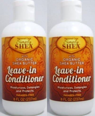Simply Shea Leave-in Conditioner with Organic Shea Butter (Paraben-free) 8 Oz (2 Pack)
