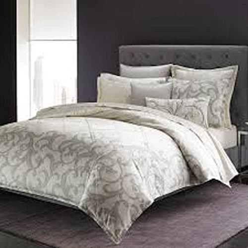 Hudson Park Luxe Savoy Ivory Quilted Euro Pillow Sham