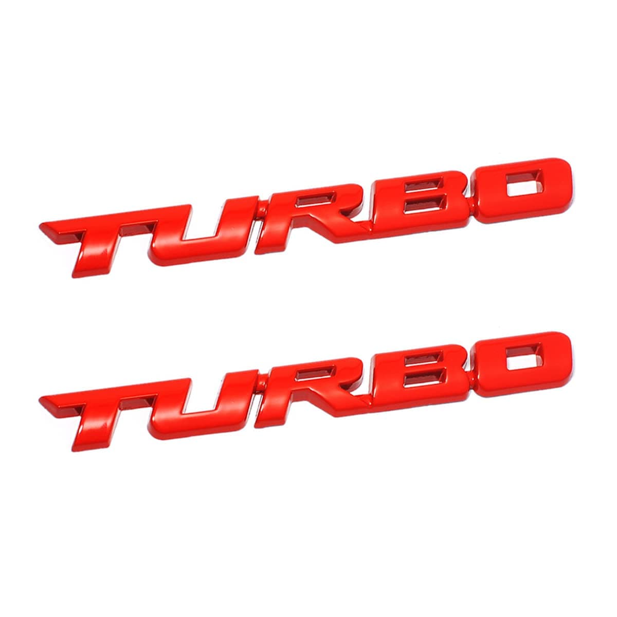 AICEL Turbo Car Emblem, 2 PCS 3D Metal Turbo Badge for Auto Side Body Fender Trunk, Automotive Replacement Decoration Decal Sticker, Tailgate Letter Nameplate for All Cars, Truck, SUV